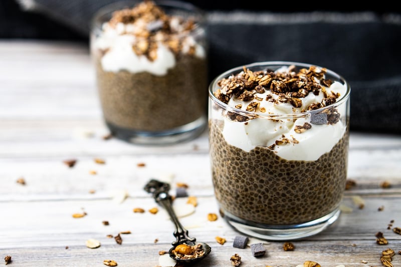 Chia Seed Pudding with Almond Butter